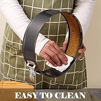 Vista 6 de Tellshun - Molde para pastel de 8 pulgadas con revestimiento antiadherente, juego de 50 papeles de pergamino, molde para tarta de queso con fondo