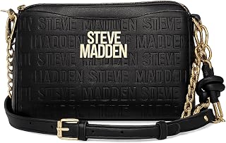Steve Madden BWISP Crossbody Bag, 10x7 in (Black)
