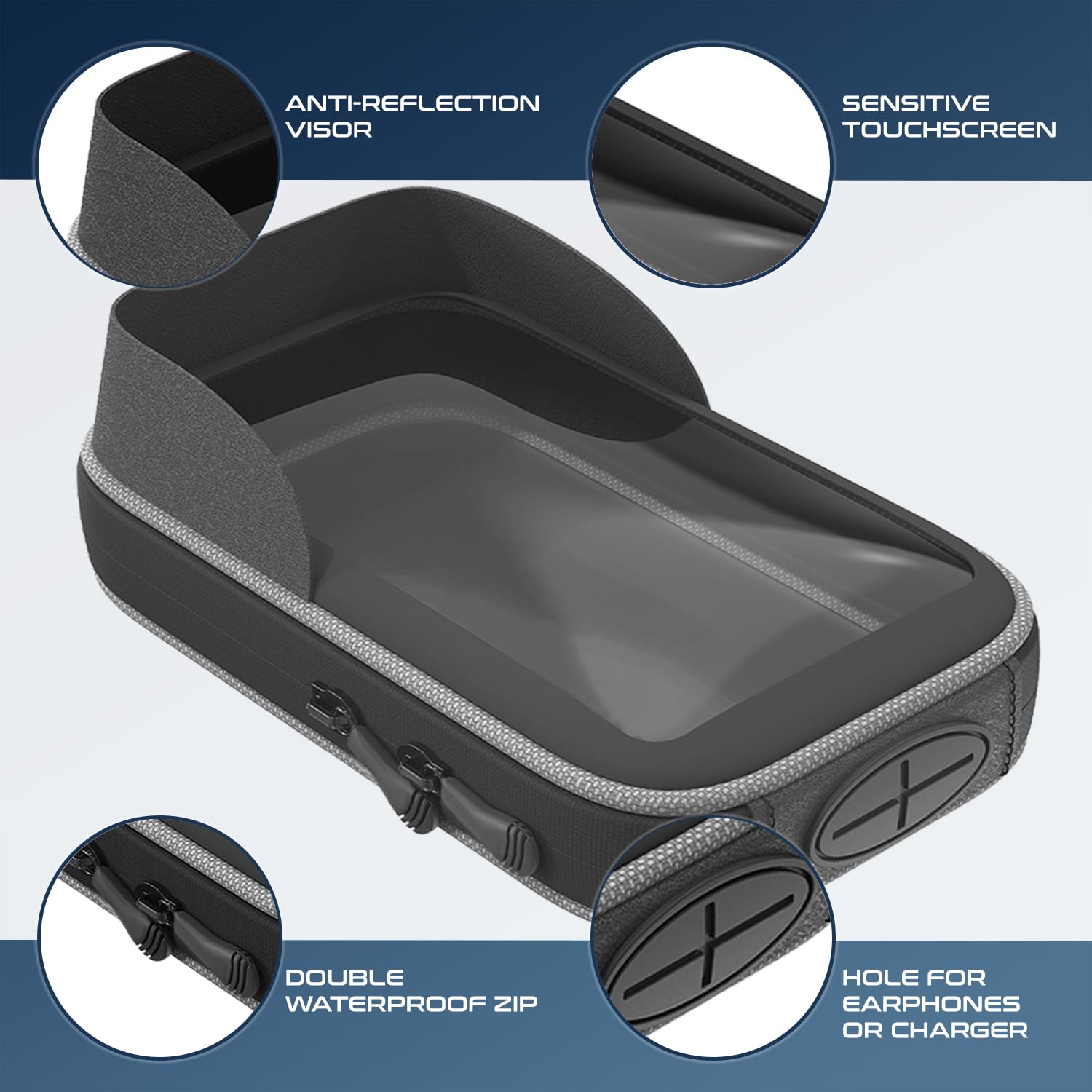 Turnaroundtech Frame Bike Bag Compatible with Smartphones up to 7.5 Inches Ergonomic Design and Water Resistant Ideal for Mountain and Urban Cycling Easy Access - Image 3
