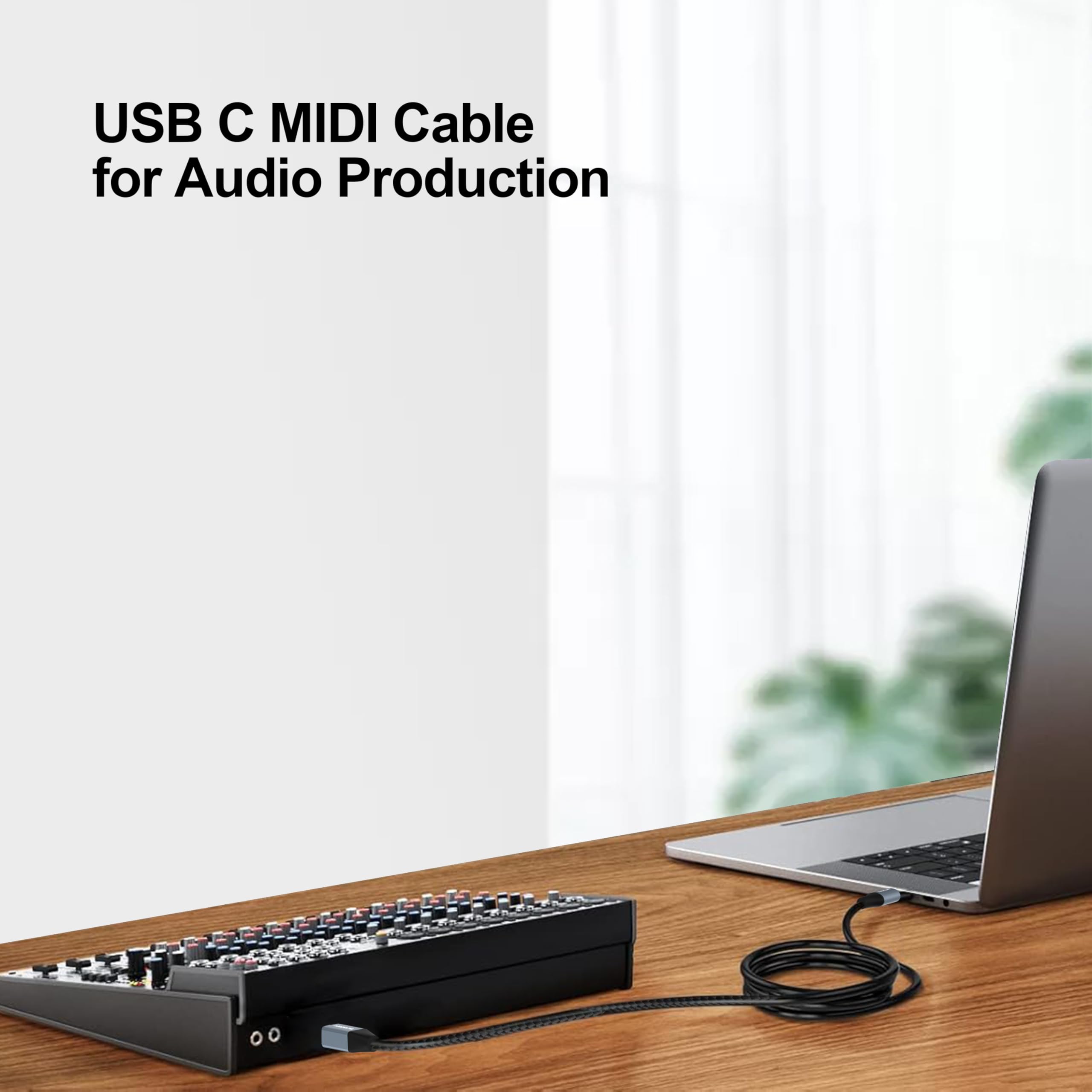 ANDAPA USB-B Auf USB-C Kabel 1,5m – Für Drucker, Scanner, MIDI-Keyboard, MacBook & Andere Geräte