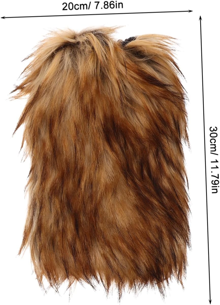 LIFKOME Costume Men Women Faux Fur Leg Warmer Winter Warm Leg Warmers Roma Costume