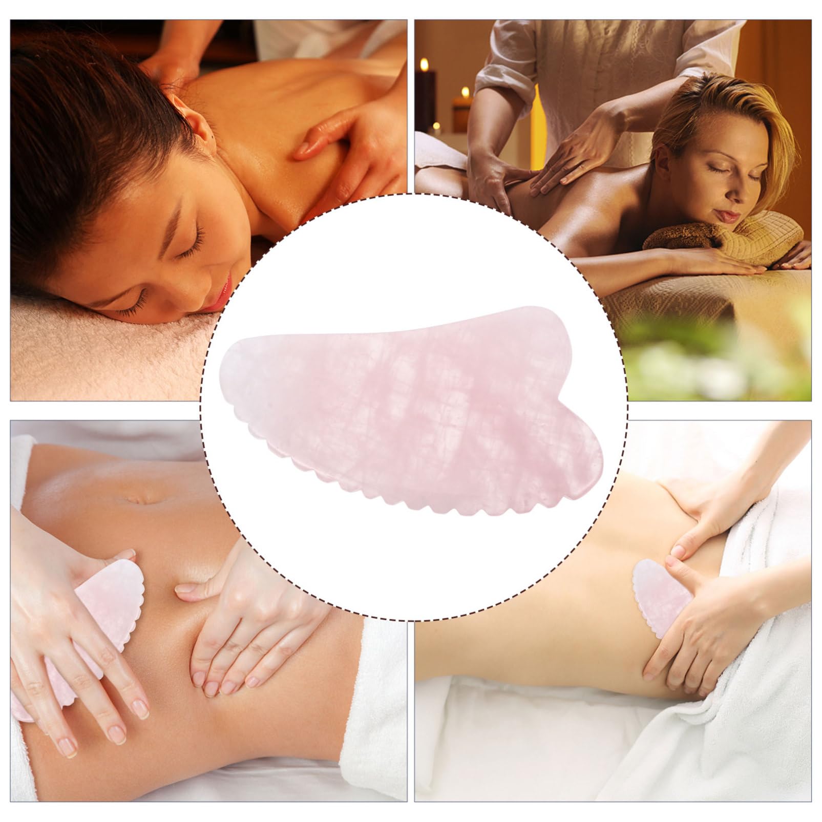 Gatuida 3pezzi Raschietto Guasha Naturale Per Massaggio Strumento Di Scraping Pratico Per Sollievo Muscolare e Dolori Utilizzabile Su Collo Viso Schiena Spalle Gambe e Piedi