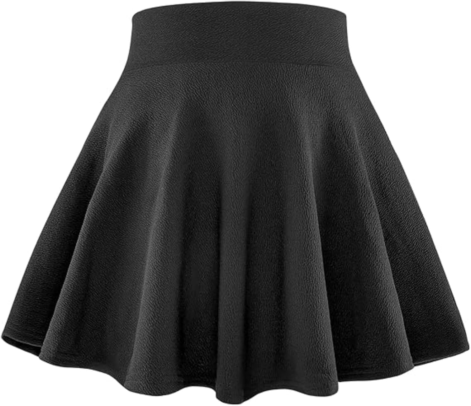 BOOPH Kids Girls Skirt Casual Mini Flare Plain Pleated Stretch Waist Skater Skirts-animated-img