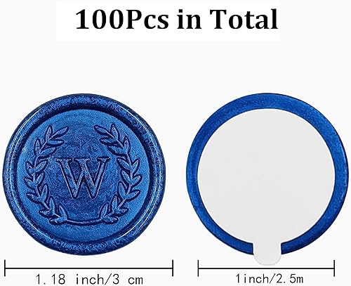 Miniatura 2 de 100 calcomanías adhesivas de cera con letra W, hechas a mano, sin necesidad de sellar, rasgar y usar calcomanías de cera para invitaciones de boda,