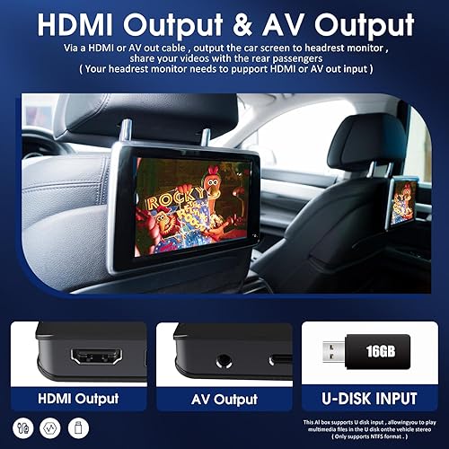 Miniatura 5 de Magic Carplay Ai Box 2.0 Max, CarPlay AI Box Soporte YouTubeNetflixHulu, etc., Qualcomm Multi-Core Android System Multimedia Video Box con