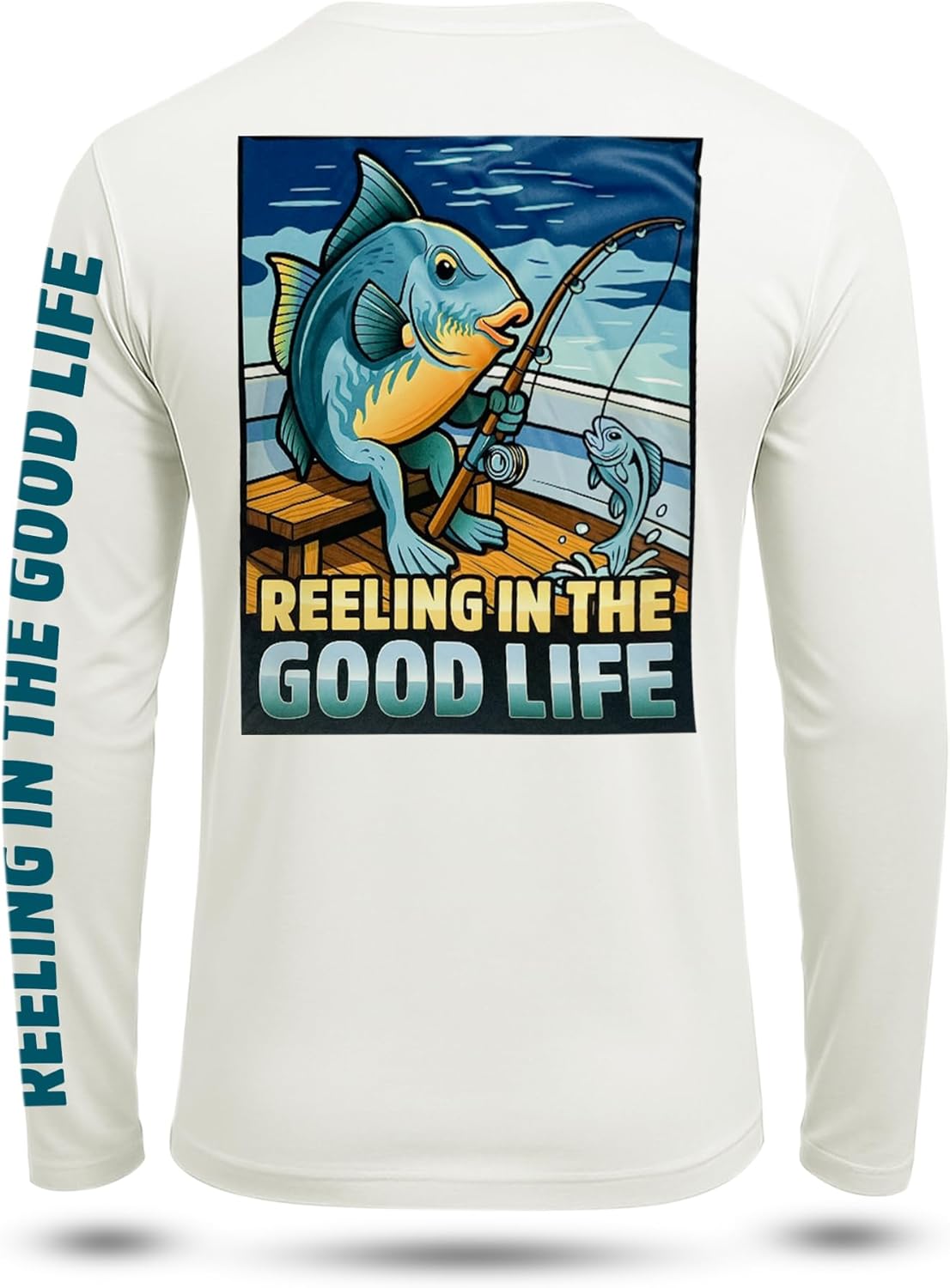 Men’s Performance Fishing UPF 50+ Sun Protection, Moisture-Wicking Long Sleeve