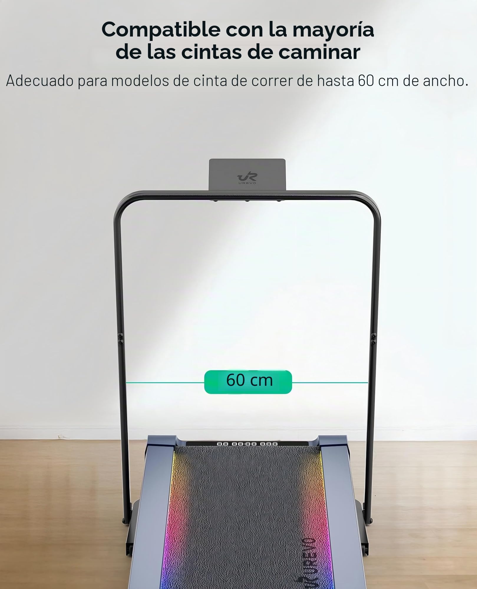 Walking Pad - Asa universal para caminadora y cinta de correr de hasta 60 cm de ancho, con ruedas, fácil montaje, construcción robusta