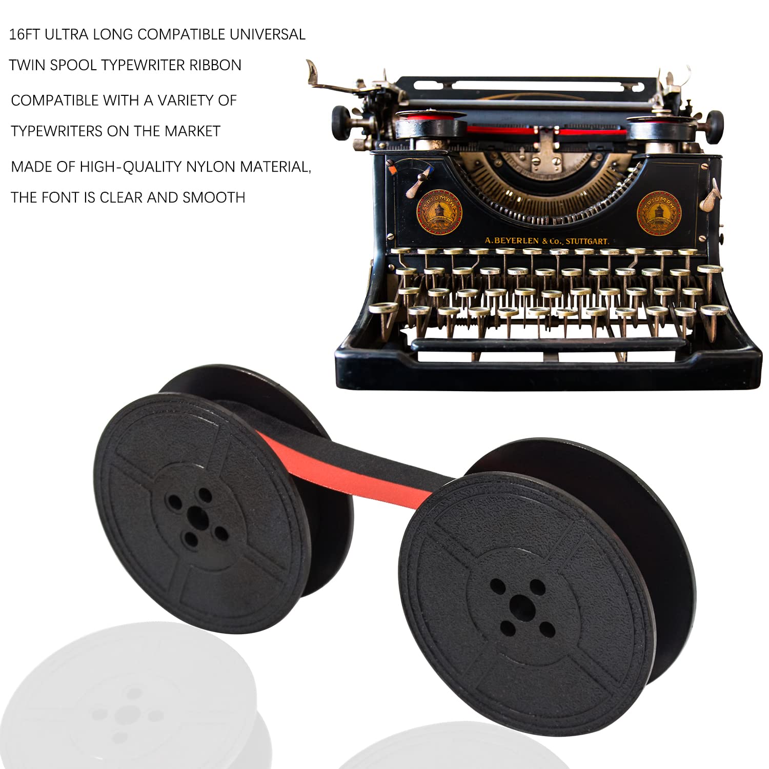 4 Pair Universal Typewriter Ribbon Twin Spool Ribbon Twin Spool