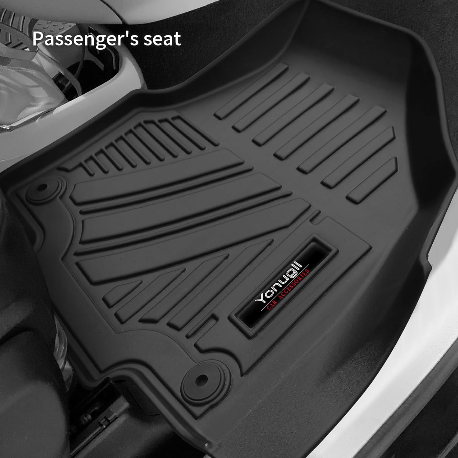 for 2017-2025 2026 Chrysler Pacifica/Voyager 1st Front Floor Mats 2 Pcs TPE All Weather Protection Mats Fit Chrysler Pacifica Voyager Accessories (Front Row Floor Mats 2 Pcs)
