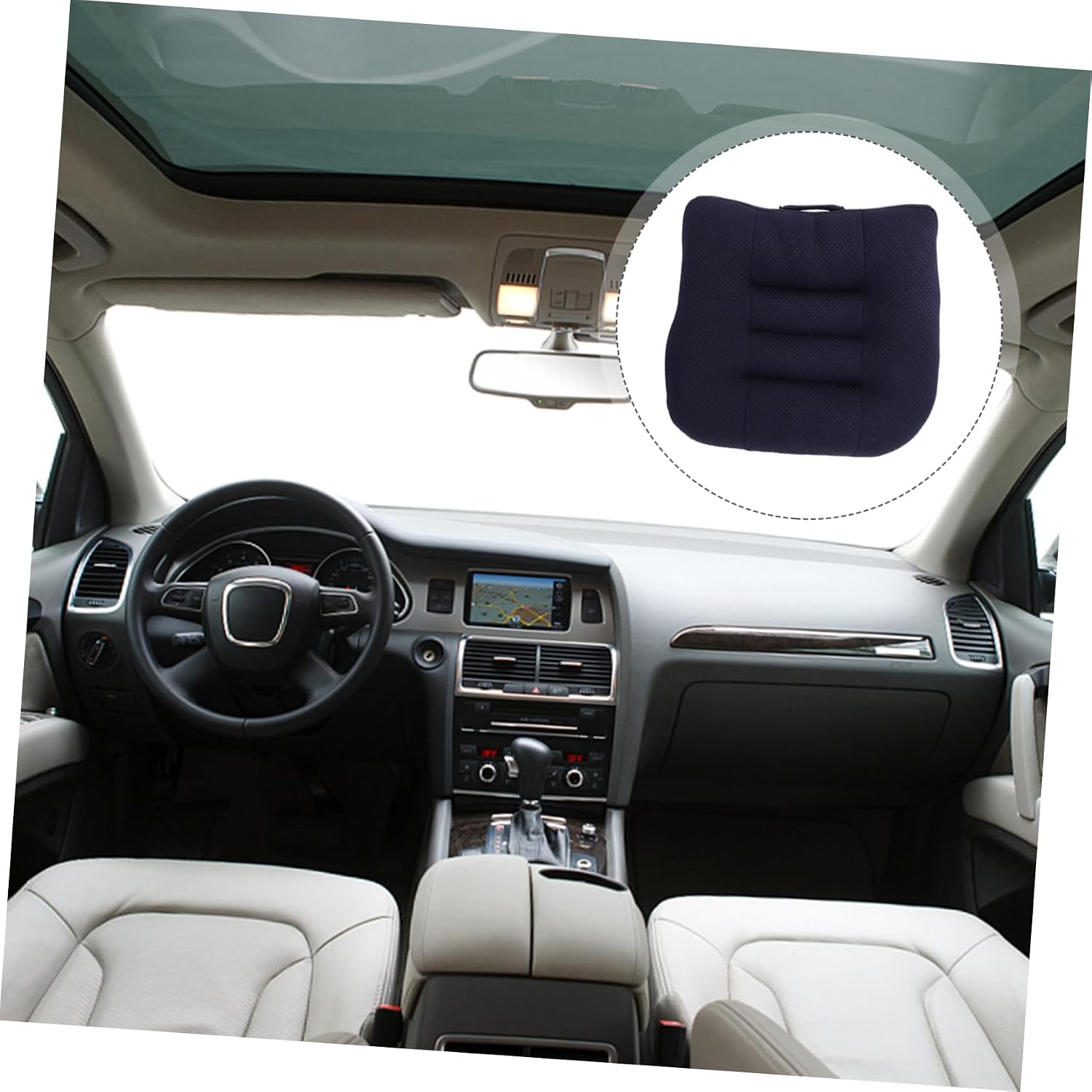 Seat Mat Heightening Cushion Blue 6cm for Office Chair Wheelchair Car Driver Back Support Pillow