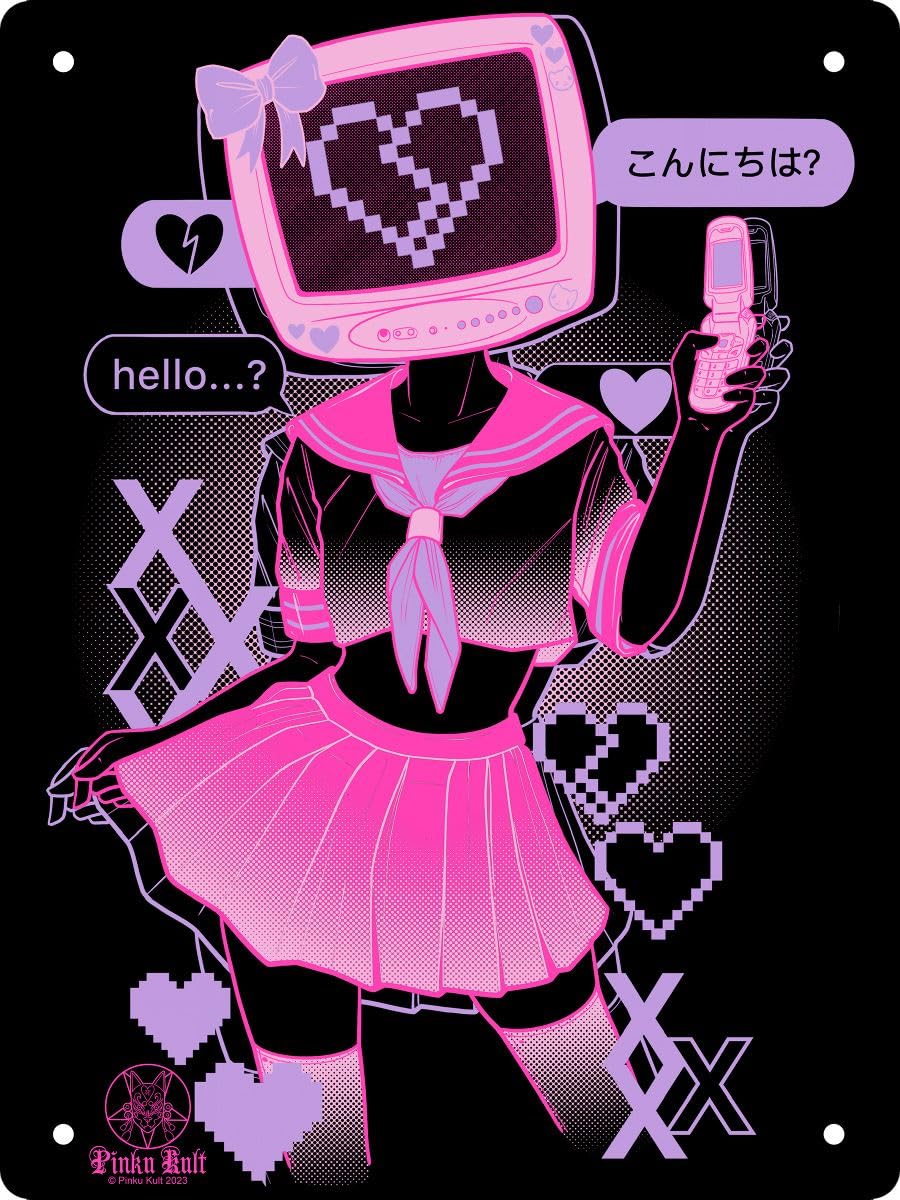 Pinku Kult Static Mini Tin Sign 15X20cm