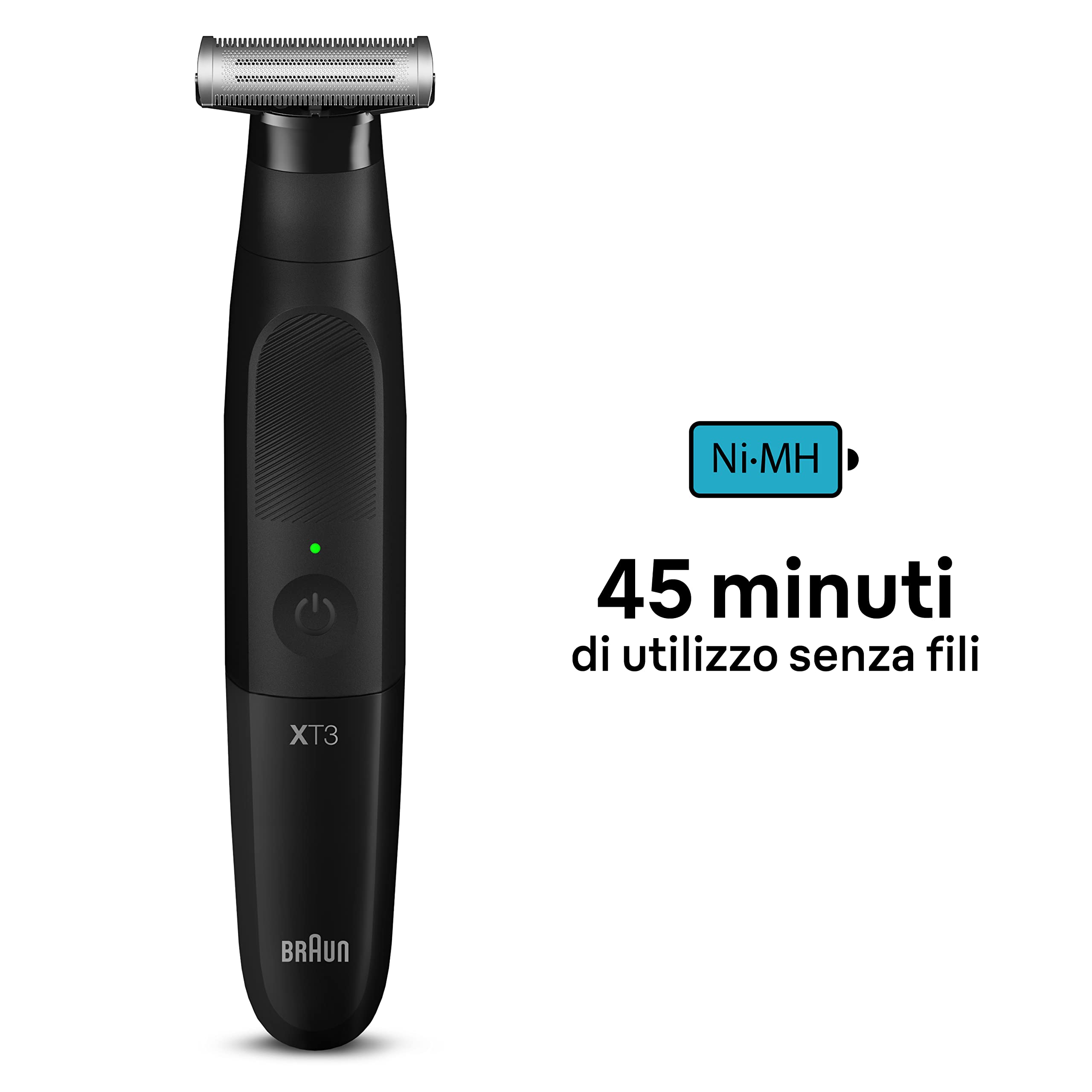 Braun REGOLABARBA UOMO e RASOIO ELETTRICO BARBA E Capelli Series X, Testina Flessibile Con lama 4D A Due Direzioni E Protezione SkinShield, 45 Minuti Di Utilizzo Senza Fili, Idea Regalo, XT3200
