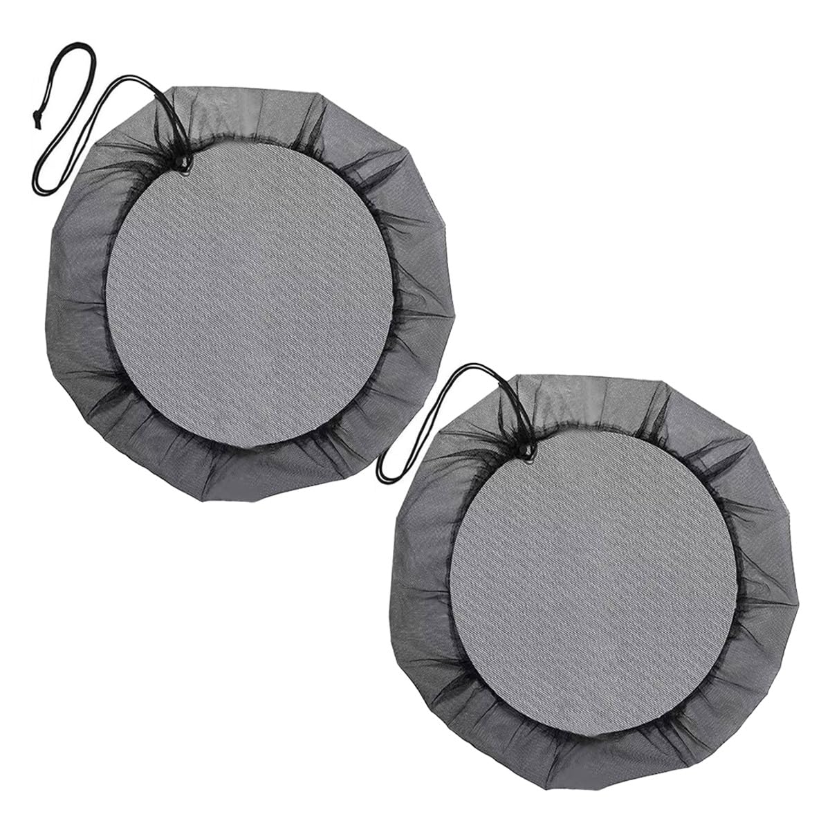 Qury 2 Pcs Water Butt Net Cover, 80cm Adjustable Rain Butt Net Cover for Water Butts & Barrels