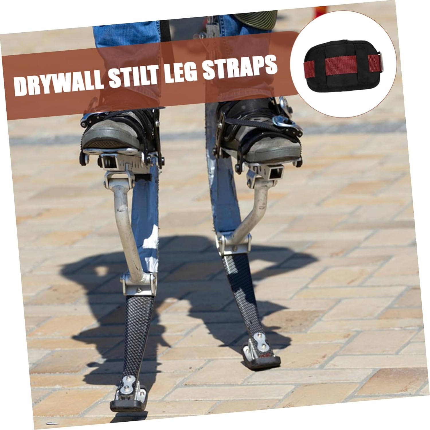 10sets Drywall Stilt Replacement Parts Stilt Leg Pads Straps and Heel Bracket