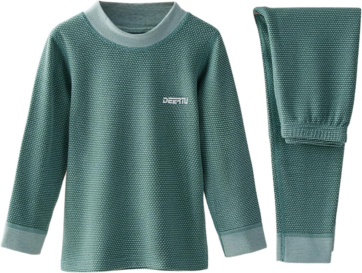 TTAO Kids Boys Girls Fleece Thermal Set Long Johns Base Layer Warm Underwear Tops with Elastic Waist Pants