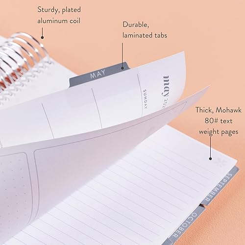 Miniatura 5 de Erin Condren Planificador de vida en espiral de 7 x 9 (julio de 2024 a diciembre de 2025)  Bold Blooms cubierta clásica, diseño horizontal, tema de