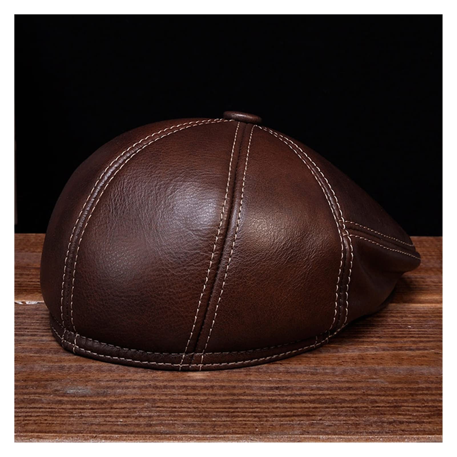 Mężczyźni prawdziwy skórzany kapelusz czapka beret męski prawdziwy skórzany baseball czapki kowbojskie kapelusze