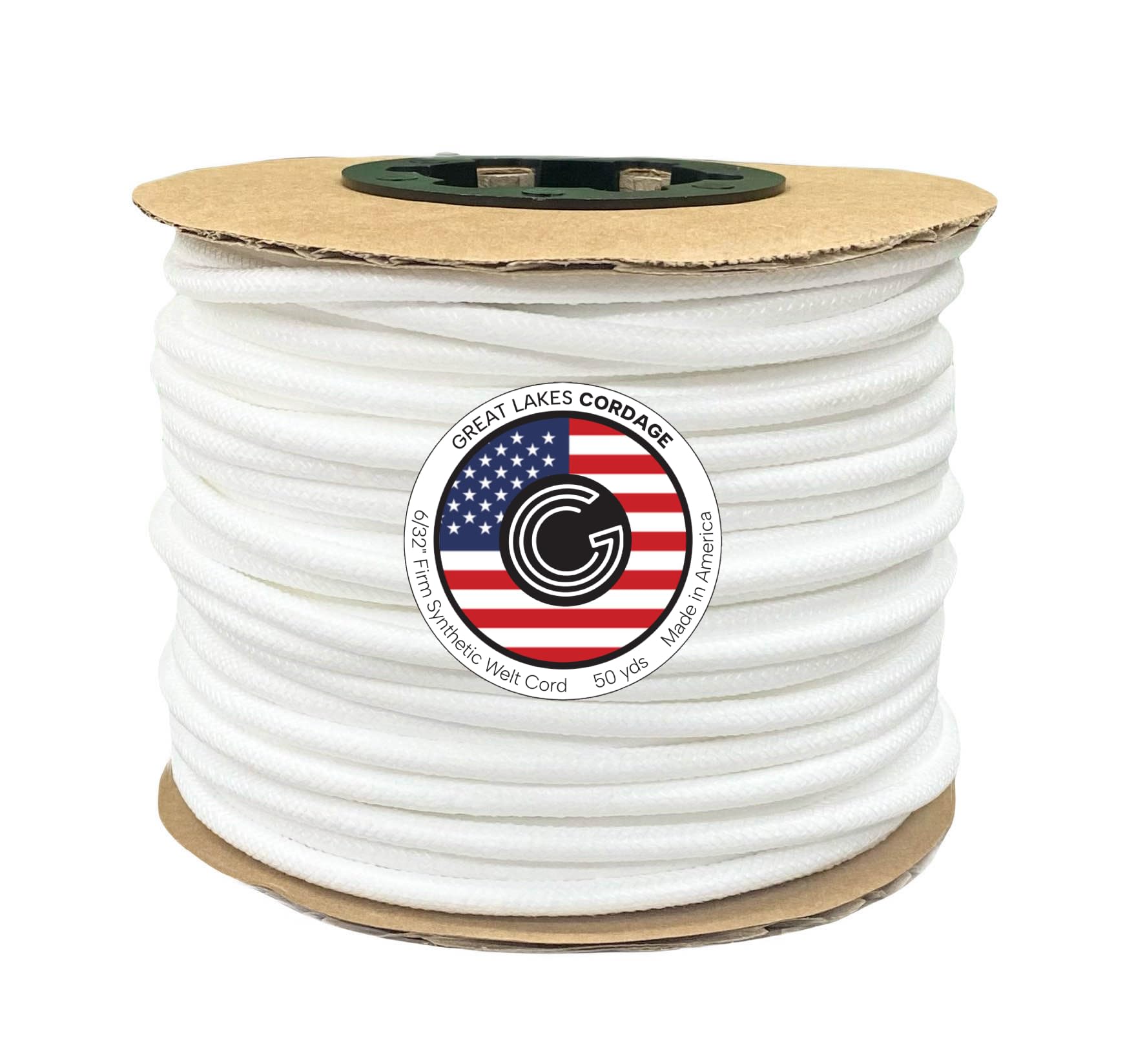 6/32" Firm Synthetic Upholstery Welt Cord, Braided (50 yds)