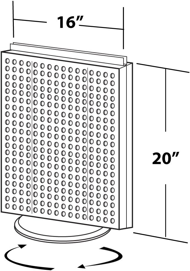 Azar Displays 700500-BLU Pegboard Counter Display, Blue Translucent Pegboard