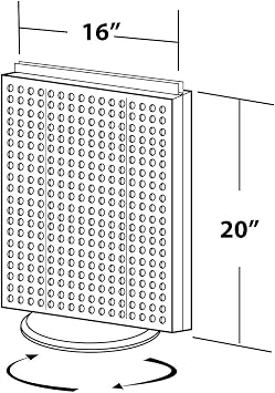 Azar Displays 700500-BLK Pegboard Counter Display, Black Solid Pegboard