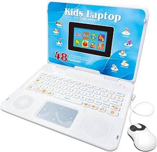 HAIOUMM Kids Educational Laptop Ages 5+: 4.3" Color Screen, 48 Learning Modes, Games & Activities