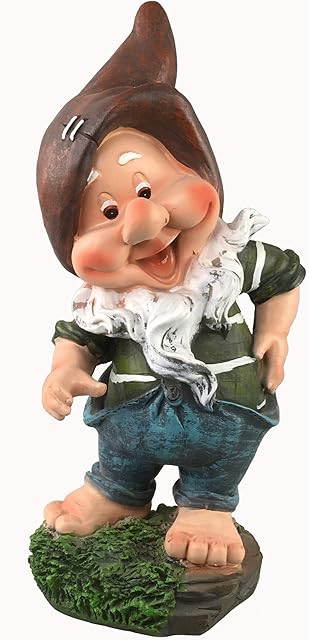 GMMH 27328 7 Dwarfs Collection with Umbrella Garden Gnome, Height 35 cm