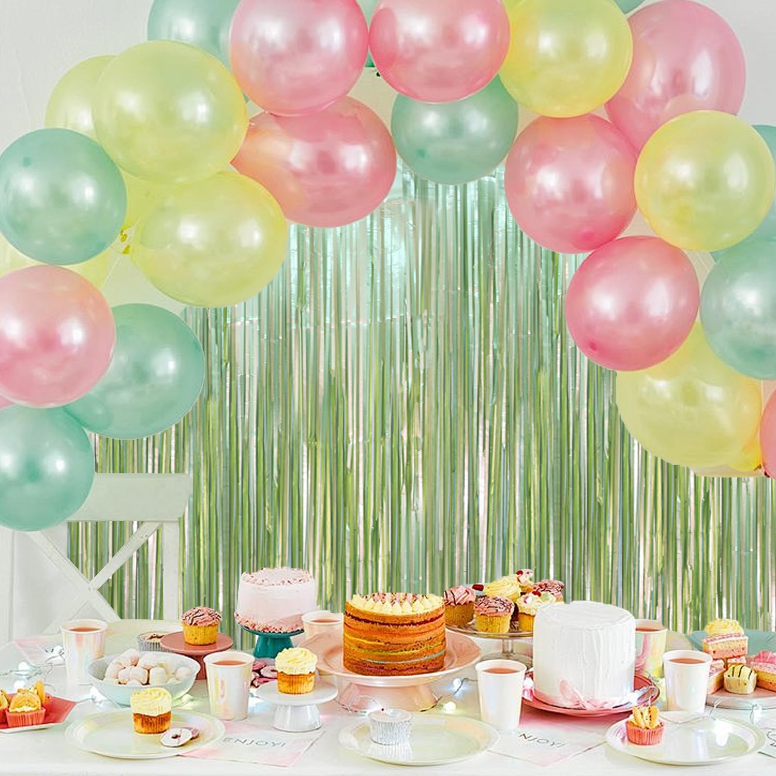 Confezione da 6 tende con frange alte da 2 m, sfondo, cabina fotografica a tema natalizio per decorazioni per feste di matrimonio, compleanni, Natale, Halloween  15