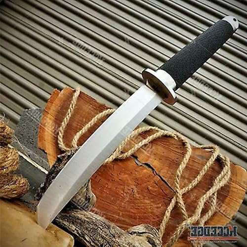 Cuchillo de caza de hoja fija estilo samurái de 12.2in, diseño moderno de supervivencia