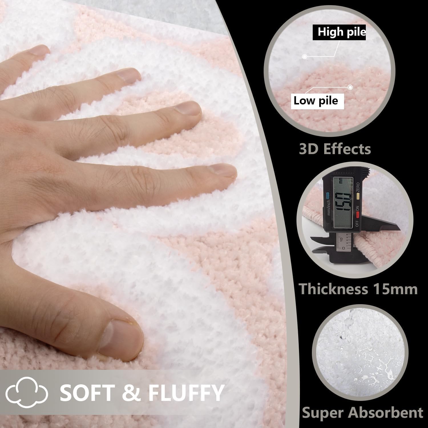 KOEXM You Look Good Bath Mat Pink, Cute Bathroom Rugs for Girls Fun Funny Funky Rug Bedroom Pink Preppy Bathroom Decor Hello Beautiful Gorgeous Bath Rugs for Kids Women Non-Slip 31" x 24"