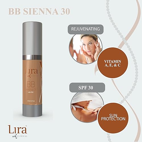 Miniatura 4 de Lira Clinical BB - Crema BB teñida SPF 30 con PSC y vitaminas, cobertura completa, 0.7 onzas líquidas (BB Sienna 30)