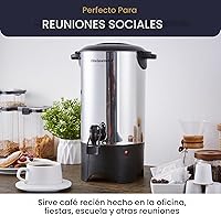 Vista 7 de Elite Gourmet CCM040 - Urna de café de acero inoxidable de 40 tazas, filtro extraíble para una fácil limpieza, dispensador bidireccional con asas
