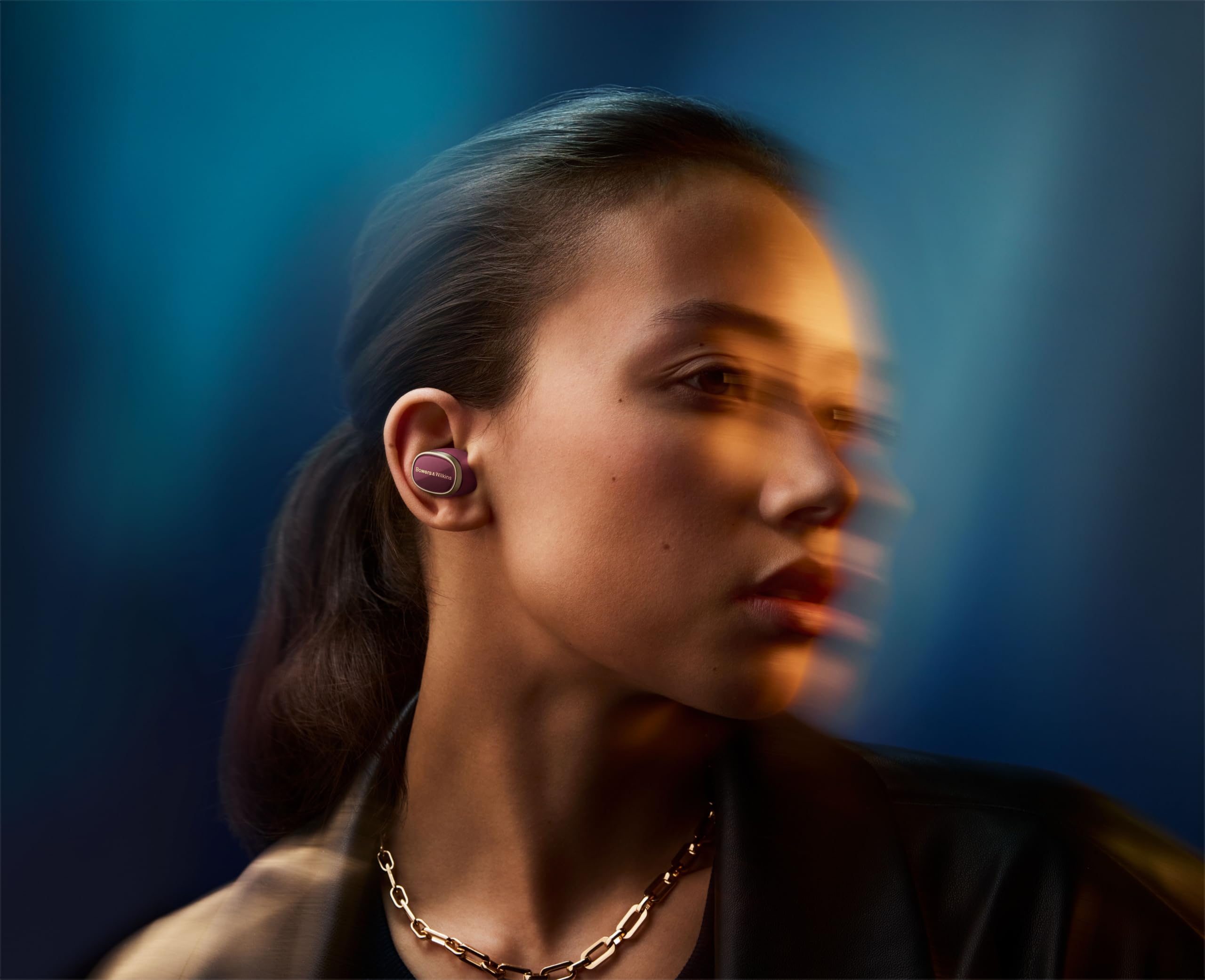 Bowers & Wilkins Pi8 Auriculares Inalámbricos True Wireless, Alta Resolución 24 bits, aptX Lossless, ANC y Micrófonos Integrados - Dark Burgundy