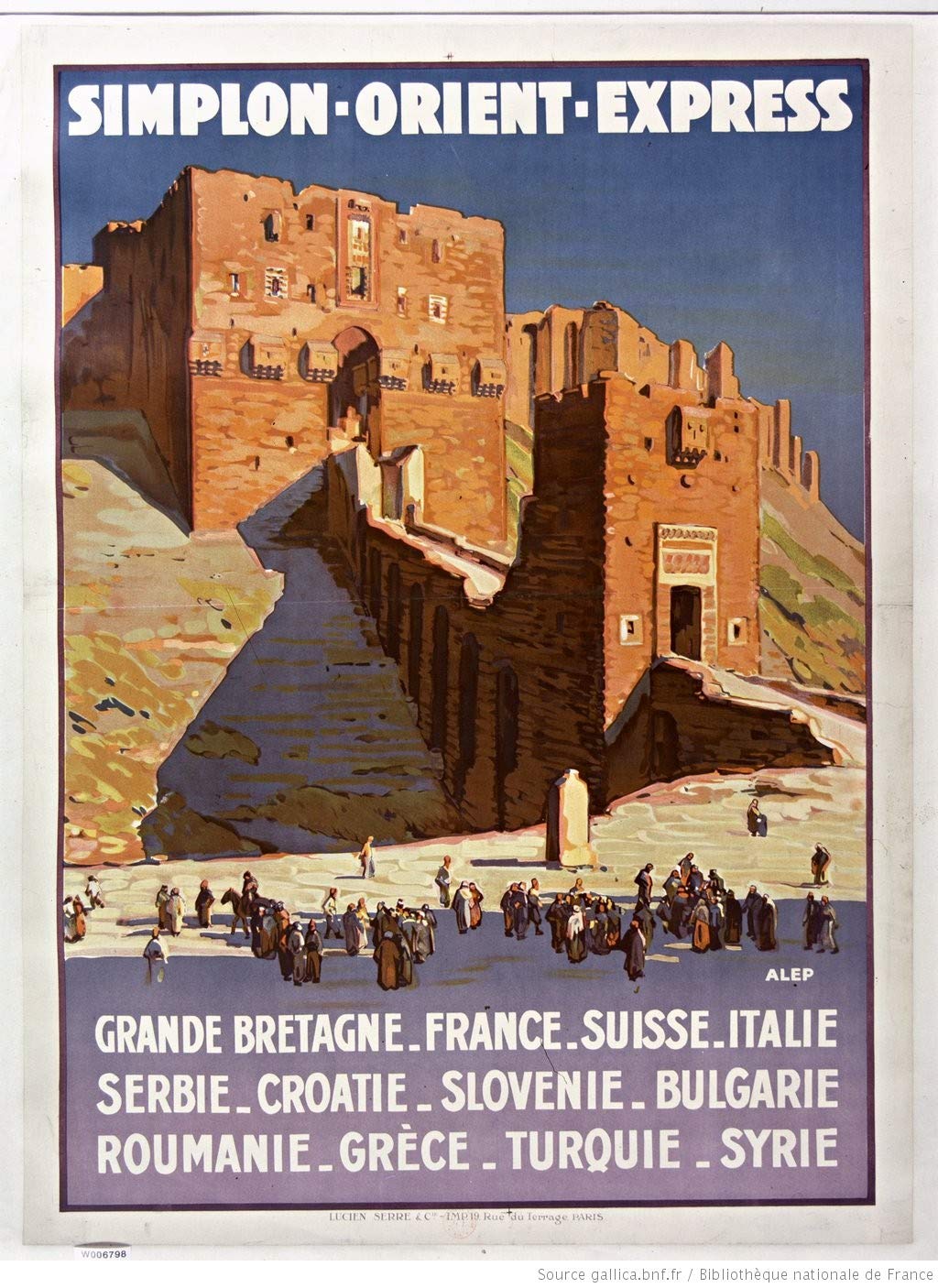 Simplon Orient Express Reproduction Poster 50 x 70 cm Paper 300 g HD Digital File Can be Seen ( Boutique : Vintage Display.FR )