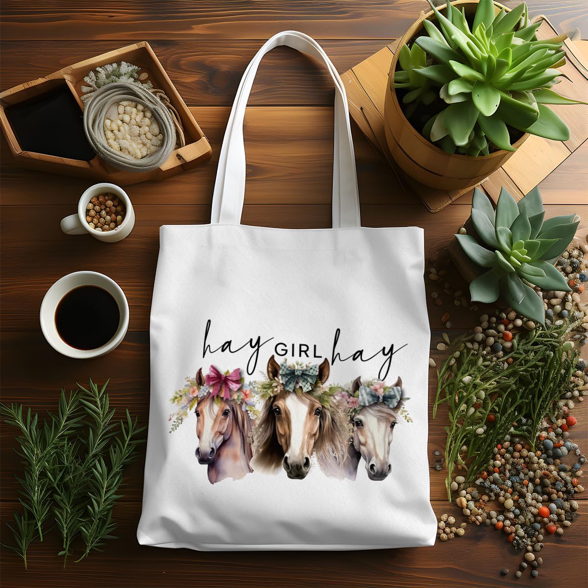 VICBOU Cute Horse Pig Fox Zebra Monkey Capybara Rat Canvas Tote Bag Reusable Grocery Bags for Birthday Christmas - Image 6