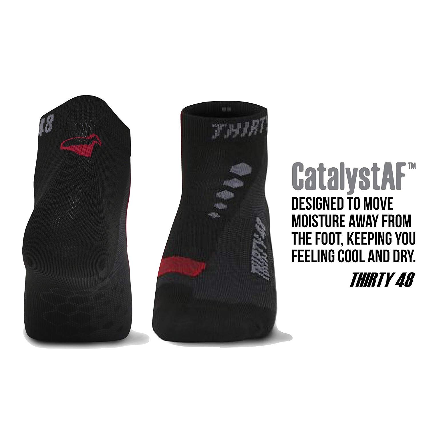 Thirty 48 Calcetín Ciclismo Cy Series – Unisex – CatalystAF™ Designó, Incrementa Airflow – para Correr, Clases de Spinning, Hiking, Gym y Entrenamiento – Empaquetado USA