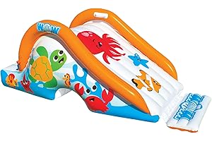 Swirl Splash Inflatable Pool Slide - Ocean Oasis for Nonstop Splashy Fun