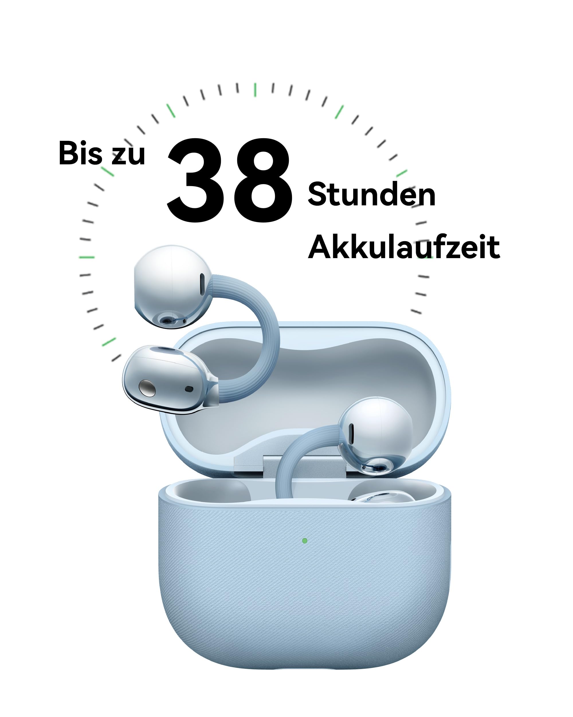 HUAWEI FreeClip 2, Kabellos Bluetooth Kopfhörer, Open-Ear-Kopfhörer, Besonders leicht für ganztägigen, 38 Stunden Akkulaufzeit, für iOS & Android, IP57, Schwarz