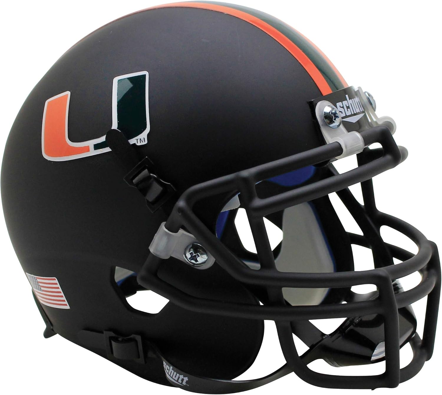 Schutt NCAA Miami Hurricanes Mini Authentic XP Football Helmet, ALT 5 : Everything Else