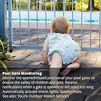 Vista 8 de YoLink LoRa - Kit de inicio de sensor de contacto inteligente para exteriores y concentrador, sensor de puerta de portón y cobertizo, sensor