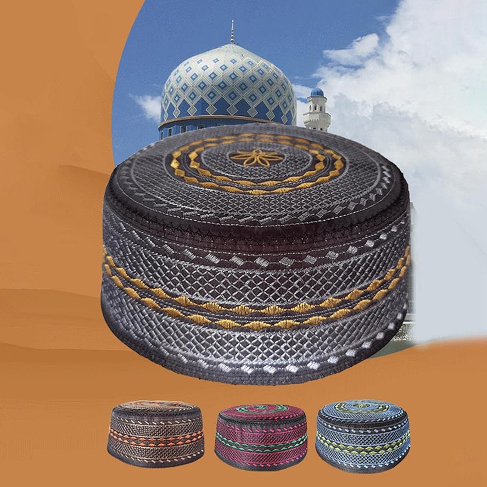 Amazon.co.jp: [WBLLGG] イスラム教徒のクフィ帽子の祈りビーニー宗教