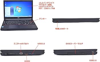 Amazon.co.jp: 富士通 中古ノートパソコン LIFEBOOK A574/KX Core i5