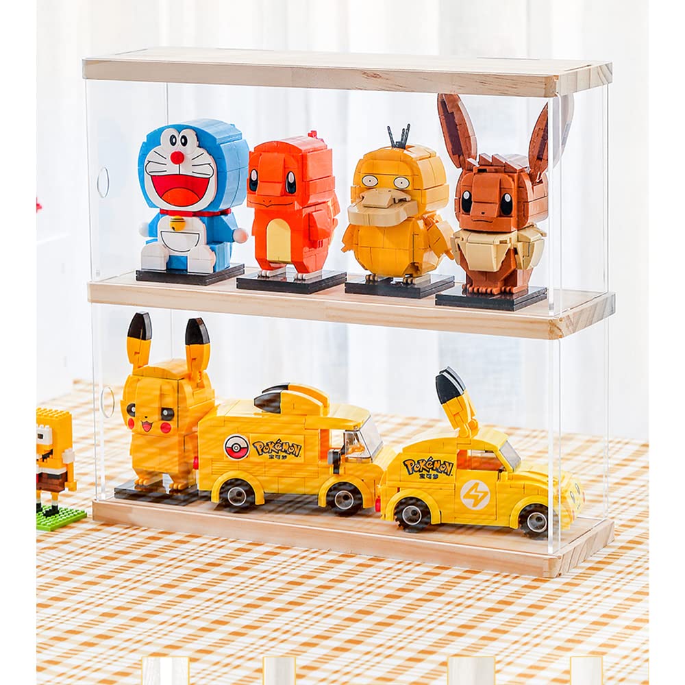 Vitrine Acrylique 2 Niveaux Avec Porte – Anti-poussière, Pour Figurines Et Collections – élégante Et Pratique !