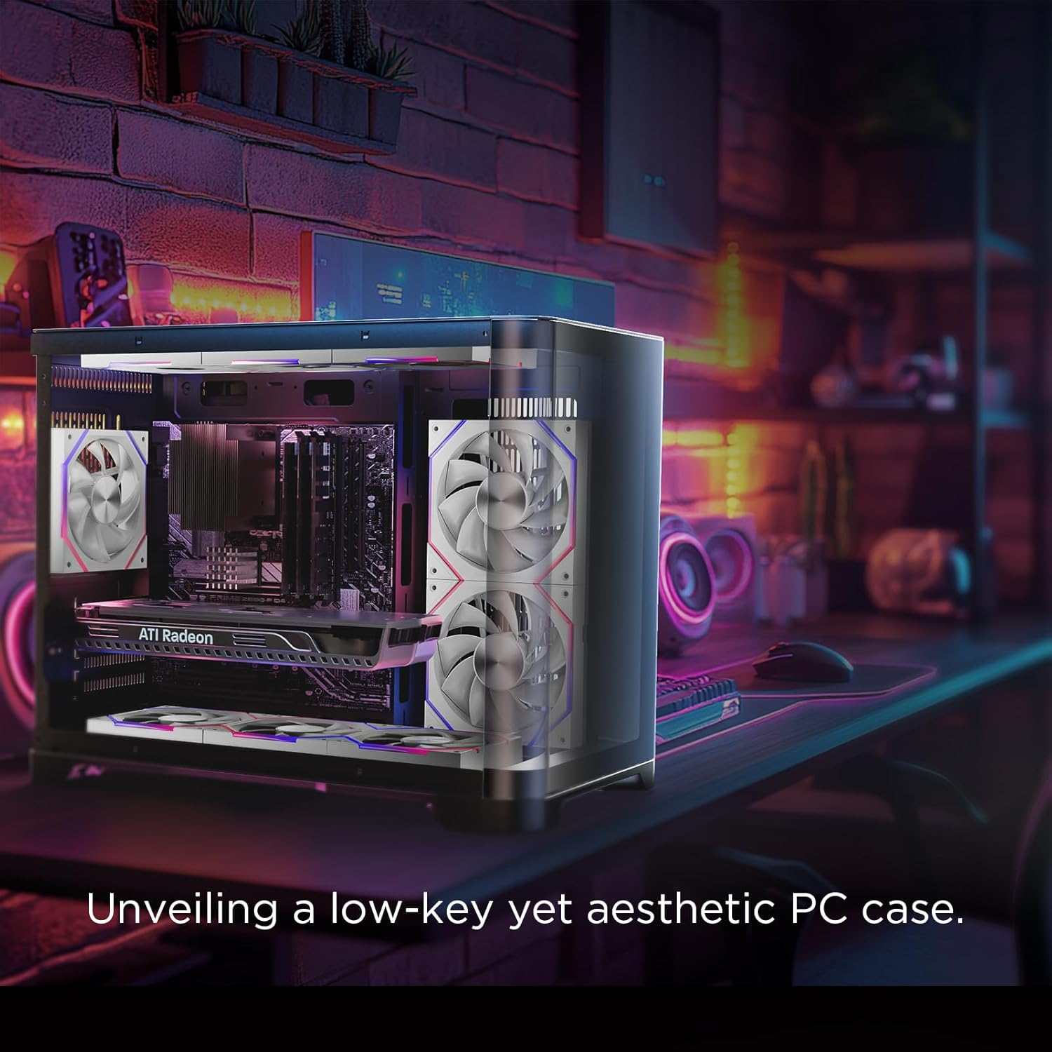 Asiahorse Nyota A14 fans installed in a PC case