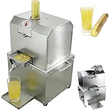 TECHTONGDA Electric Sugar Cane Juicer Machine - Easy Clean Removable Cover, 110V 1500W 4 Stainless Steel Rollers Sugarcane Juicer Press, 661LBS/H Sugarcane Juice Extractor for Commercial Juicing