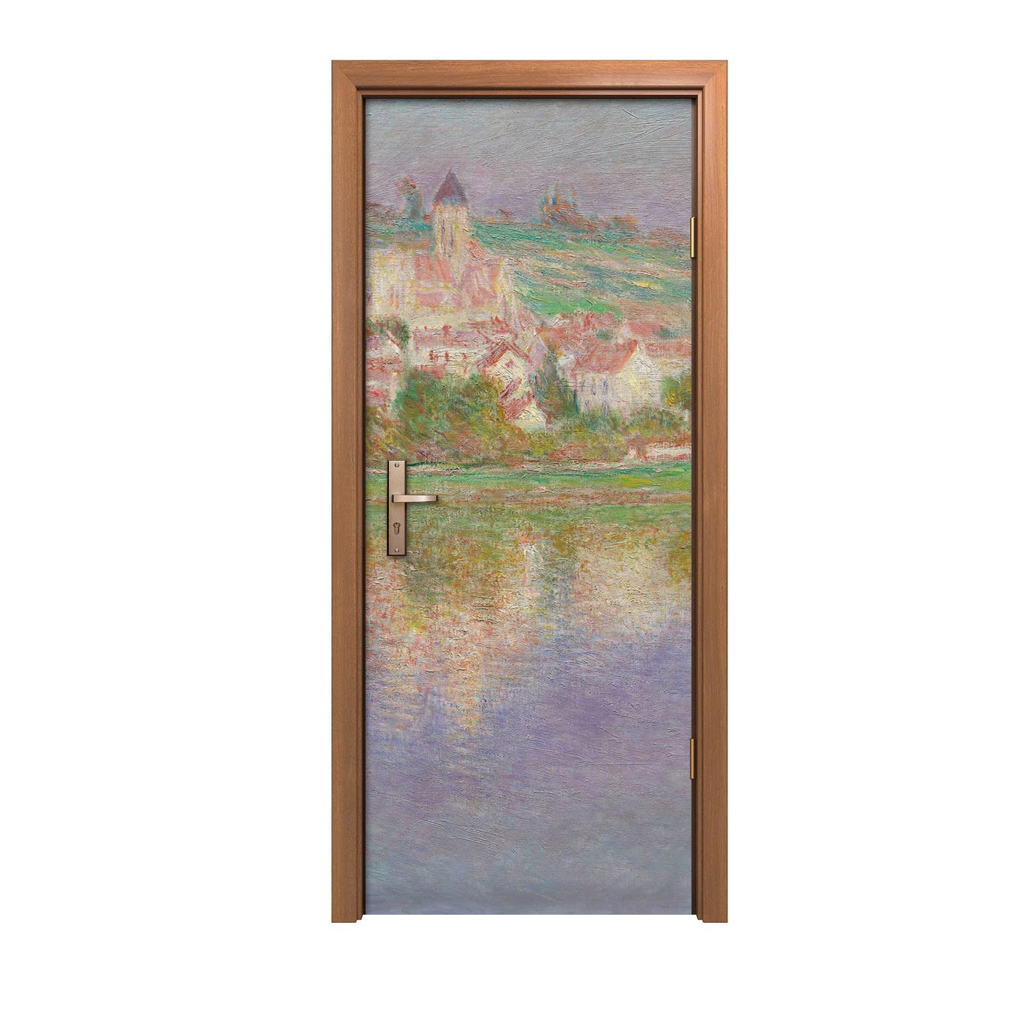 Autocollant de porte 90x200cm Vetheuil Sunset sticker mural rénovation décoration