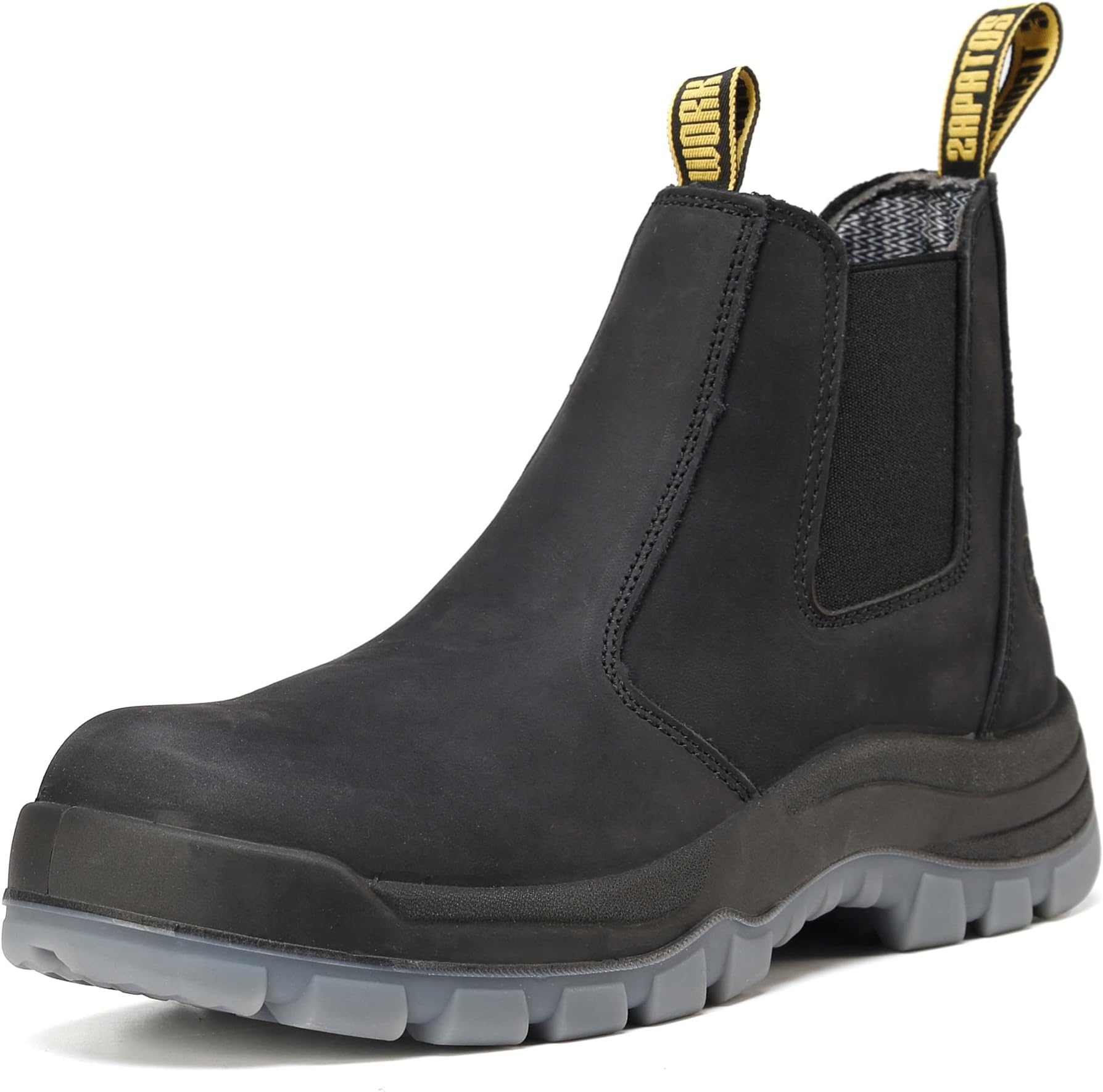 HANDMENWork Boots for Men, Composite/Soft Toe Waterproof Working Boots, Slip Resistant Anti-Static Slip-on Safety Working Shoes 8 9 10 11 12 13