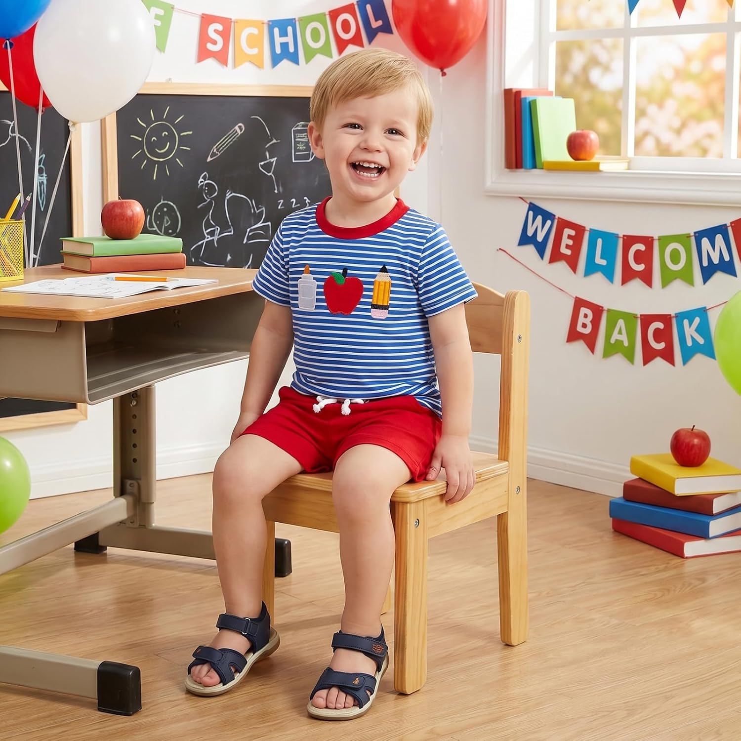 Back School Kids Toddler Boys Outfit