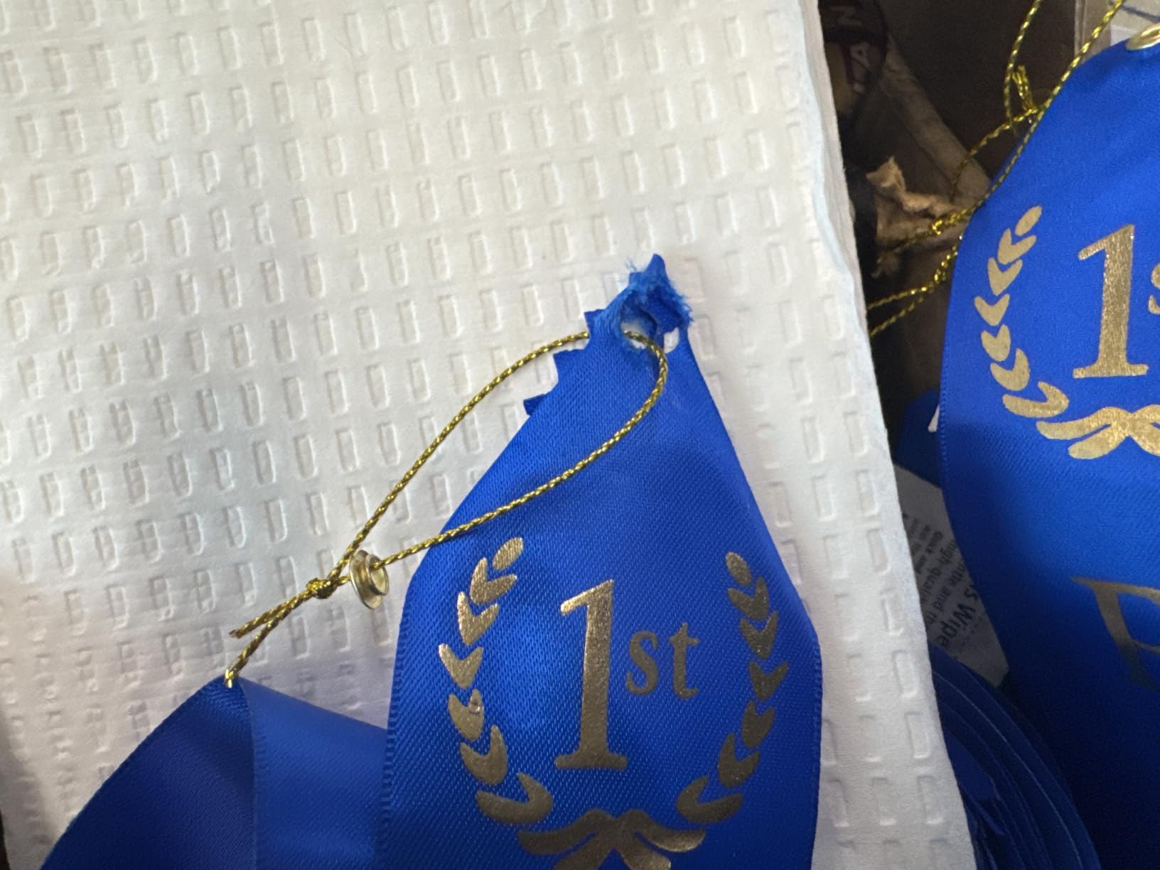 Zubebe 200 Pcs 1st Place Award Ribbons First Place Ribbon Award Blue ...