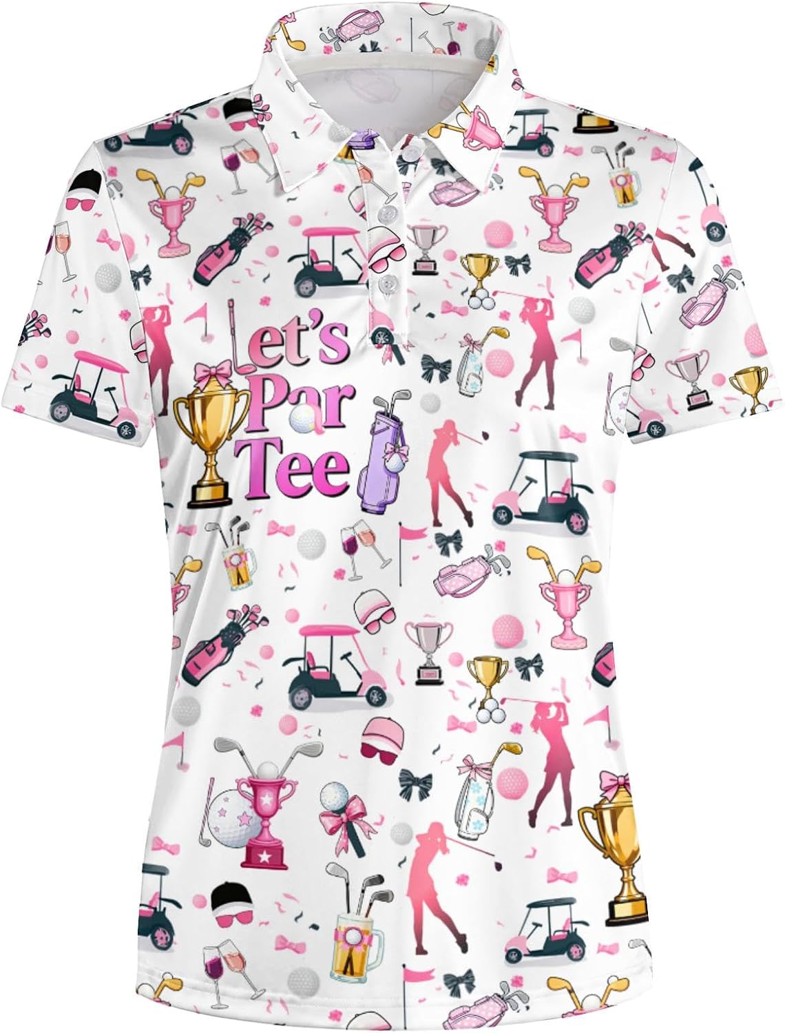 Womens Golf Shirt Funny Polo Shirts Golf Outfits Shirts Collared Printed Tennis Top...