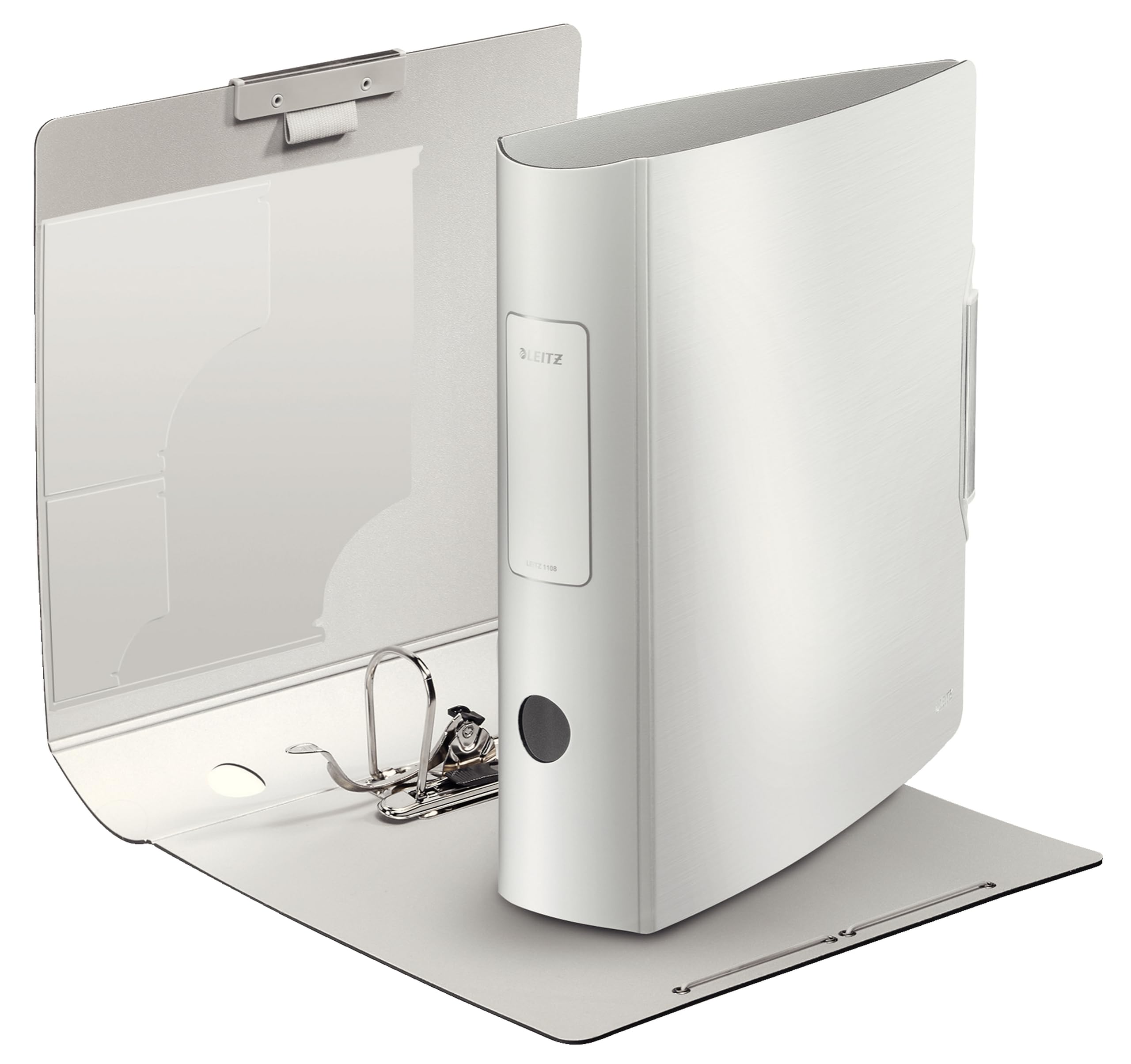 Leitz 11080004 Active Style, confezione da 5 pezzi, A4, bianco artico, dorso arrotondato con dorso di 8,2 cm di larghezza, chiusura con elastico, leggero polyfoam, 11080004